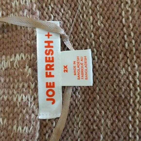 Joe Fresh| NWT Brown and White Patterned Cardigan With Buttons Cotton Blend - Picture 10 of 15